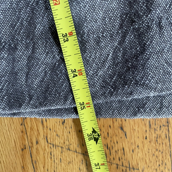 LemLem Gray Merino Wool Striped Dress Raw Hem Textured Knit Minimalist Natural M - Picture 9 of 13